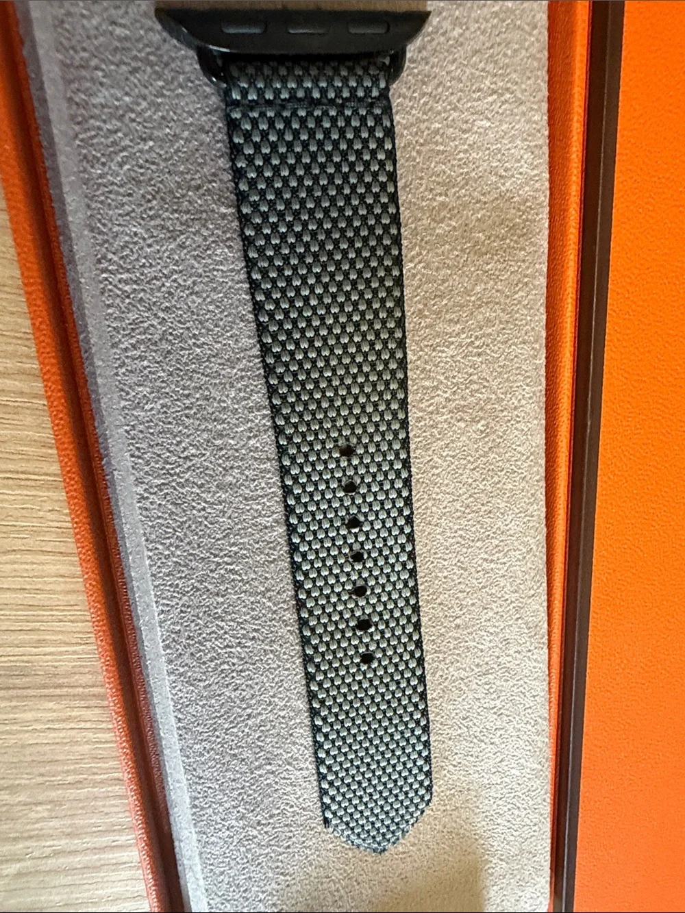 Hermes apple watch 40mm Noir/Écru Toile H Single Tour